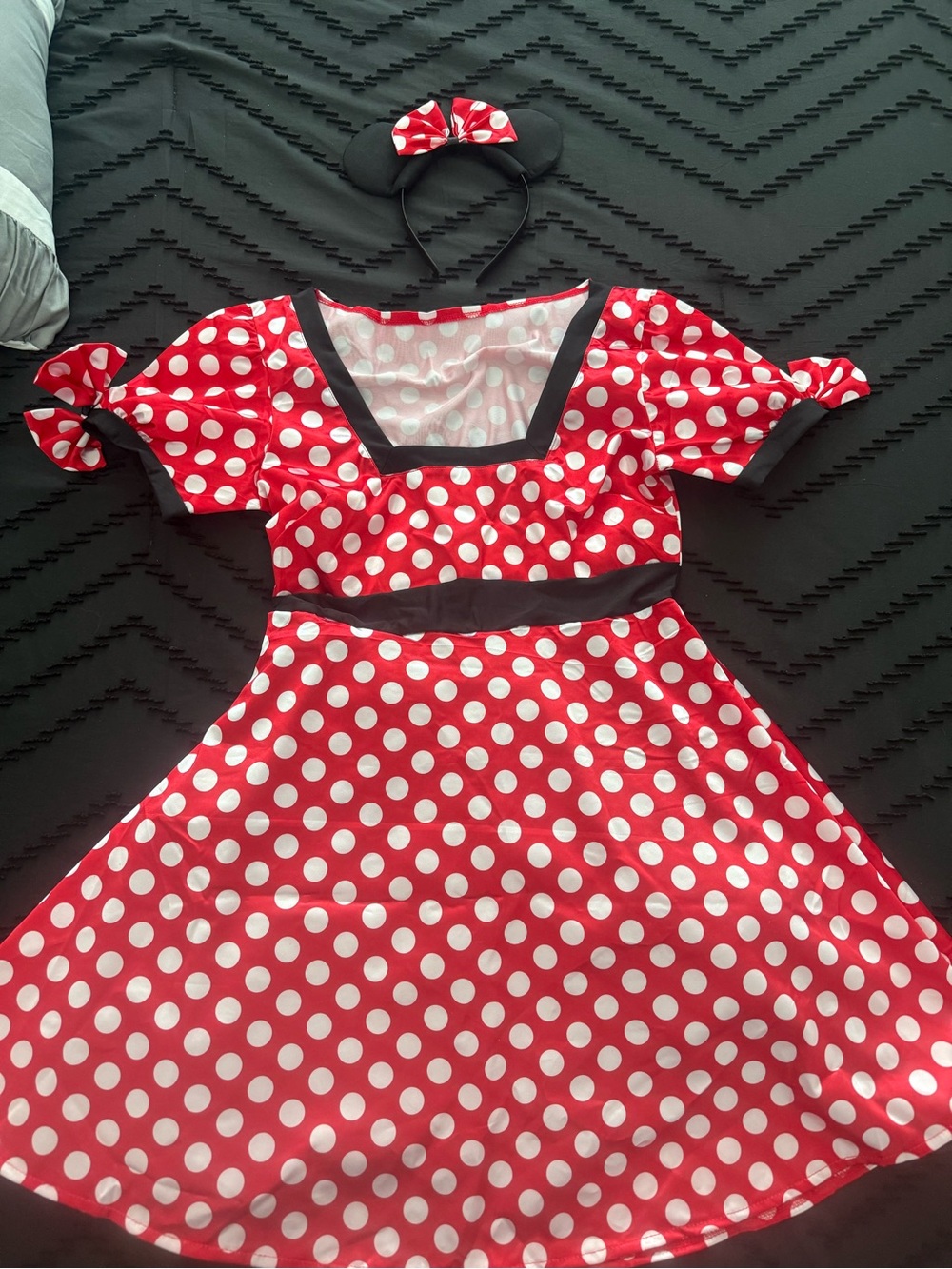 Adult Minnie Mouse Costume Dress with Headband